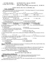 Kì thi học kì II - Năm học 2010-2011 môn Hóa học - Khối 10 thời gian 45 phút